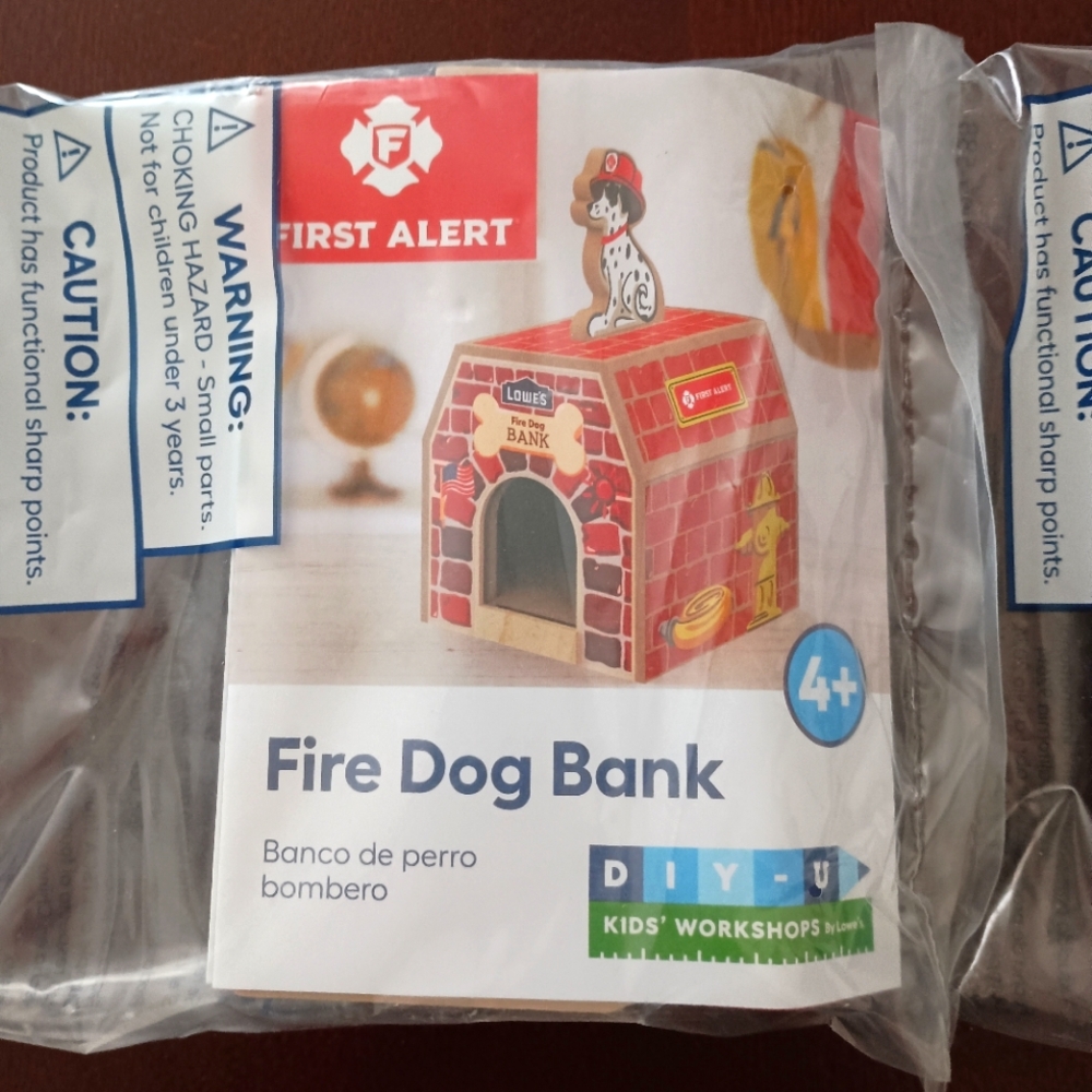 3/$10 🌟 NEW Lowe's Fire Dog Bank October 2024 Project Craft
